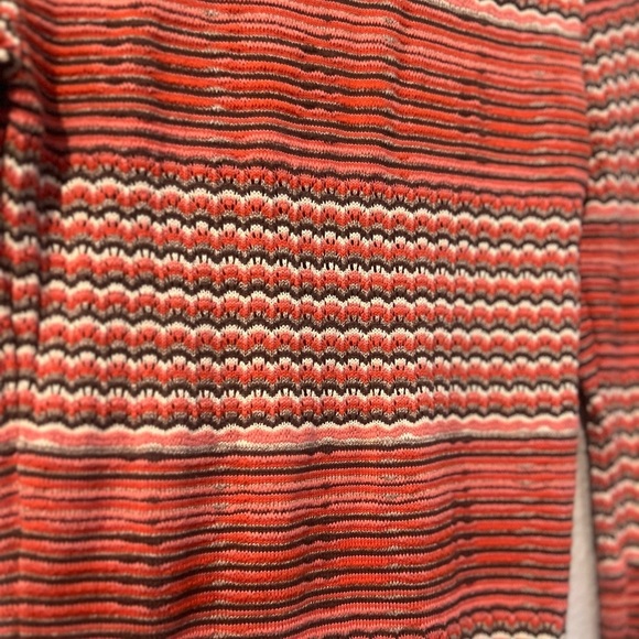 Free People Dress Red Striped Sweater Knit Bodycon Long Sleeve 70s Style - Picture 7 of 8